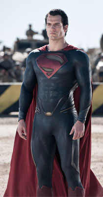 Henry Cavill standing strong as Superman in Man of Steel