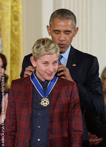 Ellen DeGeneres receives the President Medal of Freedom