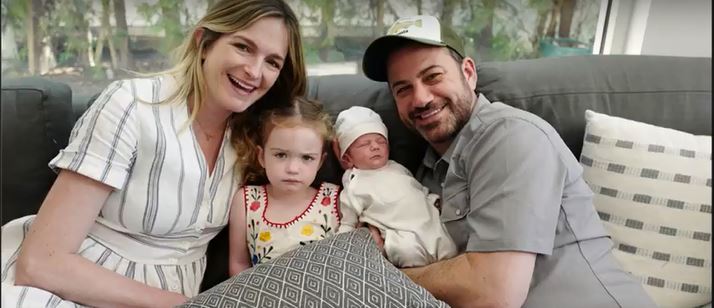 Jimmy Kimmel with his wife, Molly, daughter, Jane, and son, William.