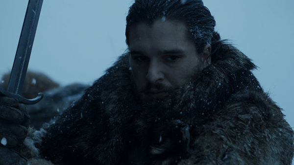 Jon Snow fighting with Longclaw