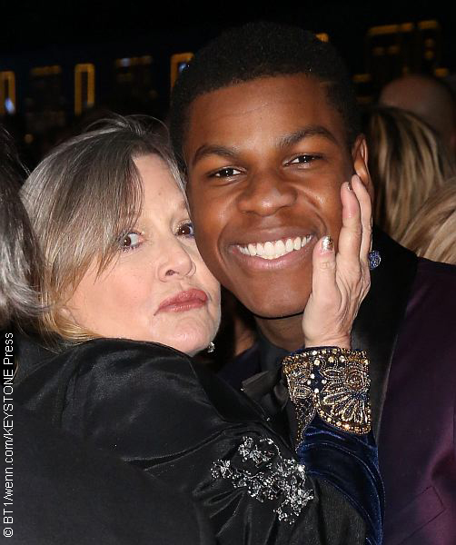 Carrie Fisher and John Boyega