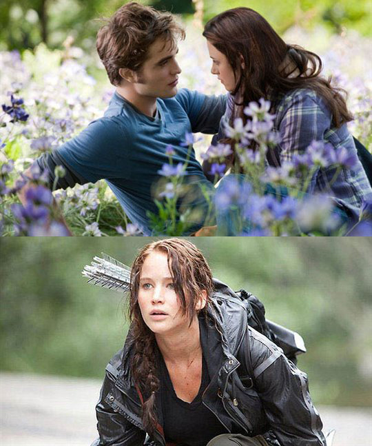Twilight: Eclipse (top), The Hunger Games (bottom)
