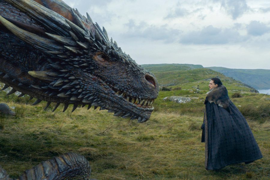 Drogon takes a liking to Jon Snow