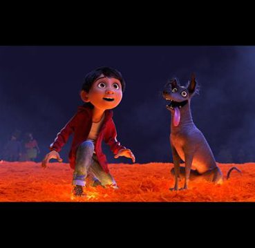 Miguel and Dante in Coco