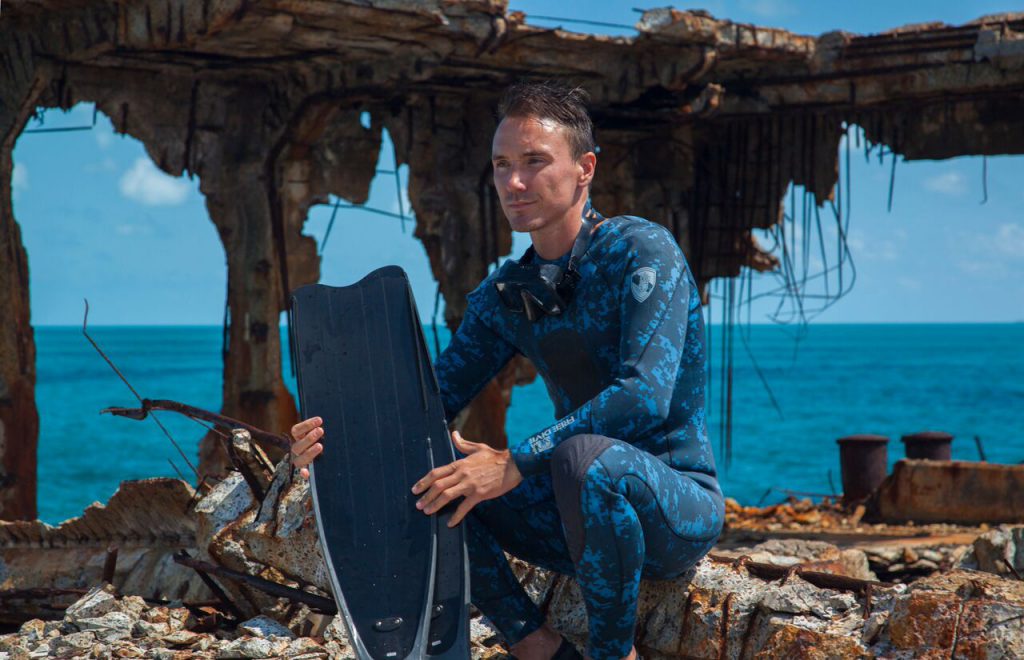 Rob Stewart during filming of Sharkwater Extinction