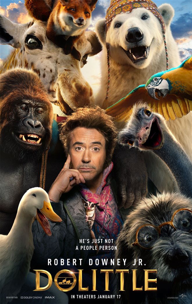 Robert Downey Jr. stars in Dolittle movie poster