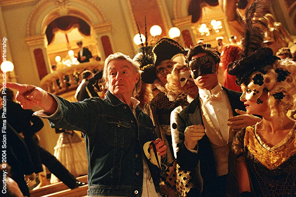 Joel Schumaker directing the 2004 movie The Phantom of the Opera