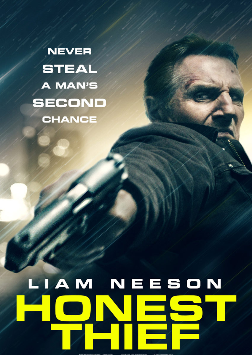 Honest Thief poster starring Liam Neeson